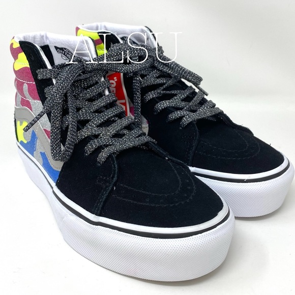 💖MEGA SALE💖VANS SK8-HI Platform After Dark Camo Suede Women's Size VN0A3TKNTUR - Picture 3 of 10